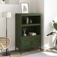 Credenza Verde Oliva 68x39x113 cm in Acciaio 842974