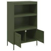 vidaXL Credenza Verde Oliva 68x39x113 cm in Acciaio