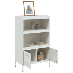 Credenza Bianca 68x39x113 cm in Acciaio 842975