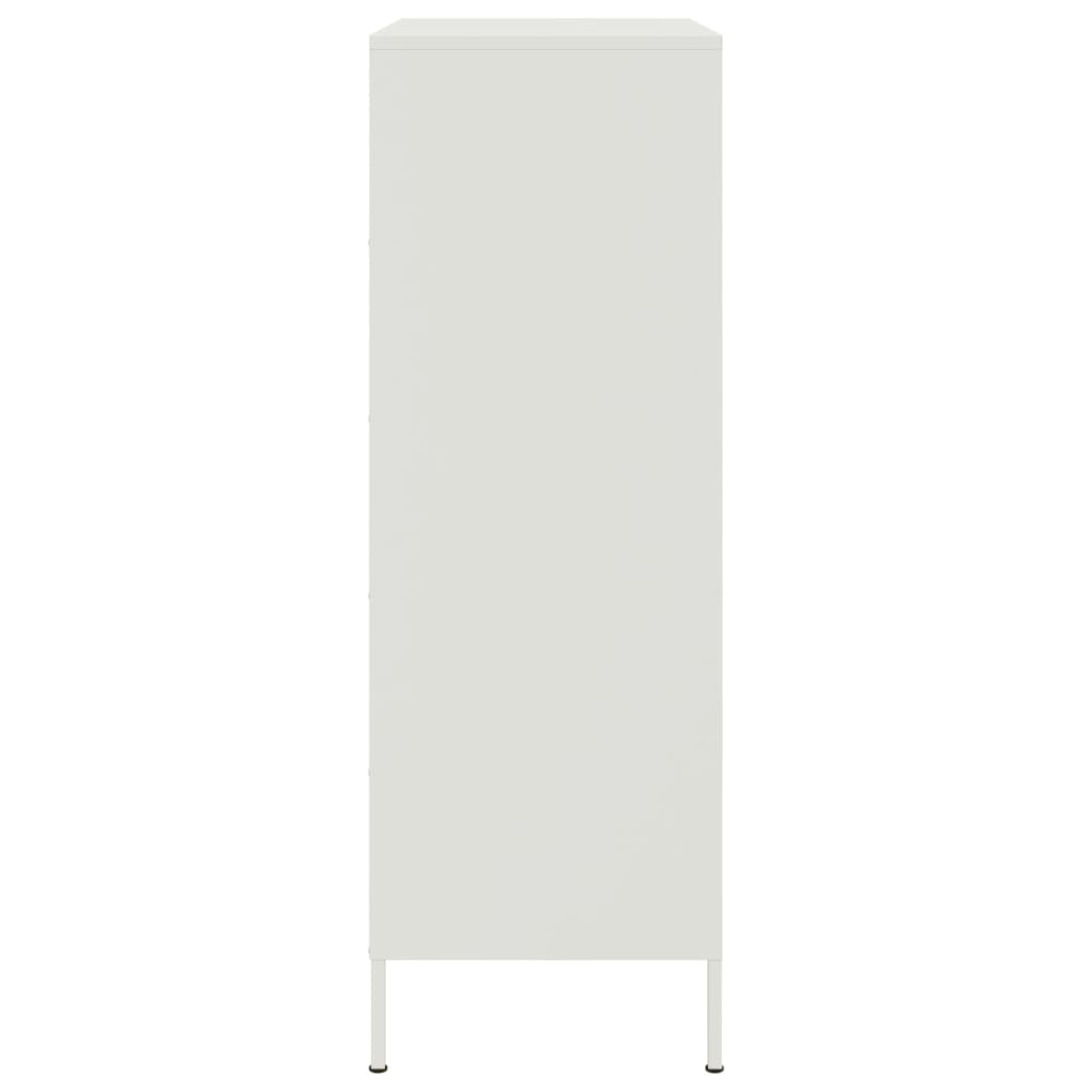 Credenza Bianca 68x39x113 cm in Acciaio 842975