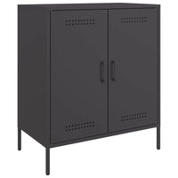 vidaXL Credenza Nera 68x39x79 cm in Acciaio