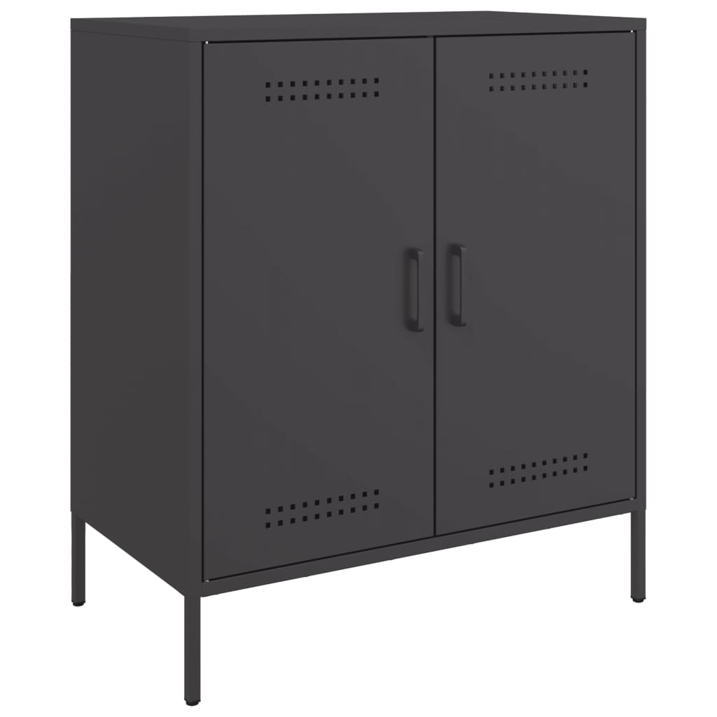 Credenza Nera 68x39x79 cm in Acciaio 842976