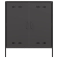 vidaXL Credenza Nera 68x39x79 cm in Acciaio