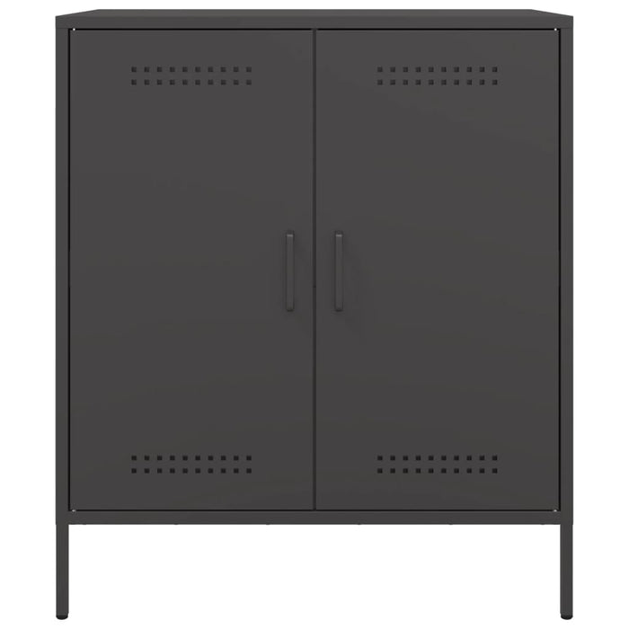vidaXL Credenza Nera 68x39x79 cm in Acciaio