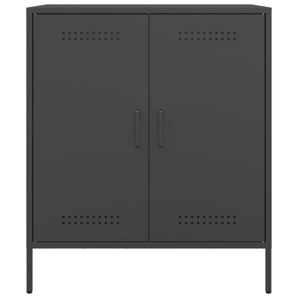 Credenza Nera 68x39x79 cm in Acciaio 842976