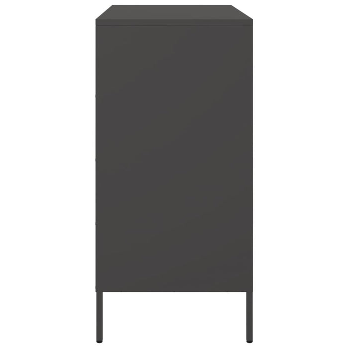 Credenza Nera 68x39x79 cm in Acciaio 842976