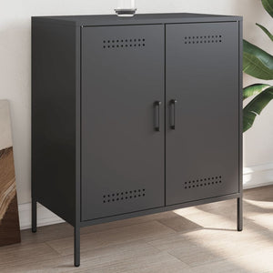 Credenza Nera 68x39x79 cm in Acciaio 842976