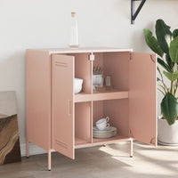 vidaXL Credenza Rosa 68x39x79 cm in Acciaio