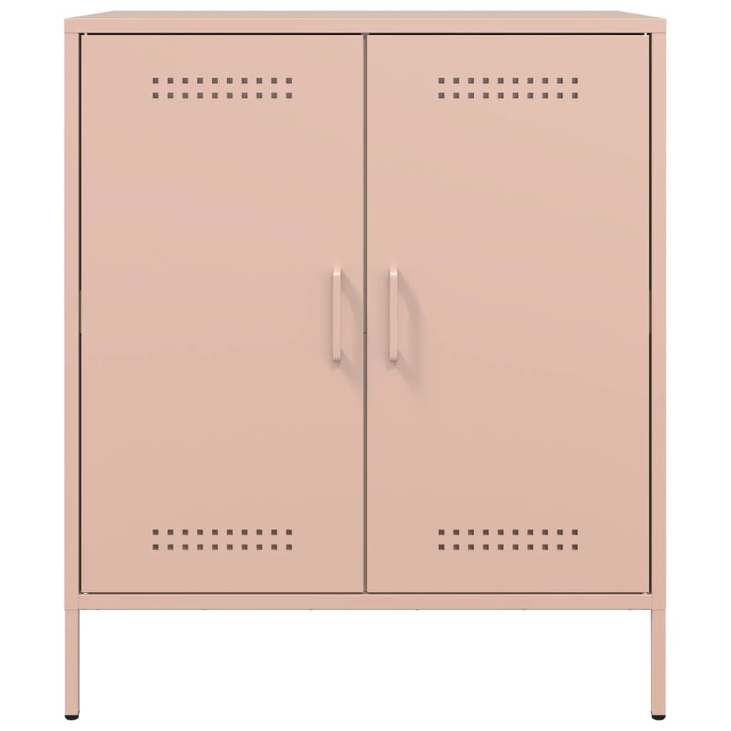 vidaXL Credenza Rosa 68x39x79 cm in Acciaio
