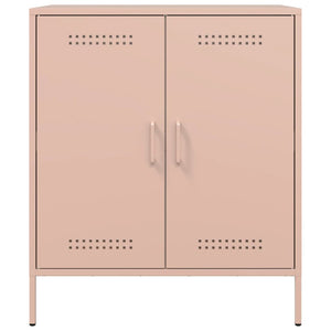 vidaXL Credenza Rosa 68x39x79 cm in Acciaio