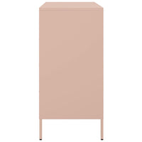 vidaXL Credenza Rosa 68x39x79 cm in Acciaio