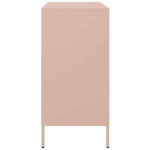 vidaXL Credenza Rosa 68x39x79 cm in Acciaio
