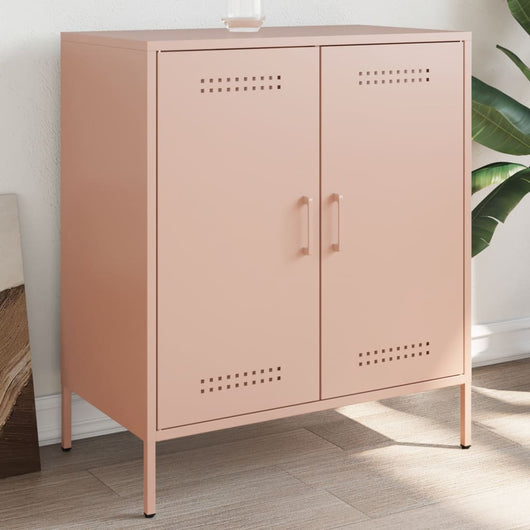 vidaXL Credenza Rosa 68x39x79 cm in Acciaio