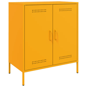 Credenza Giallo Senape 68x39x79 cm in Acciaio 842979