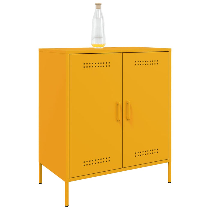 Credenza Giallo Senape 68x39x79 cm in Acciaio 842979