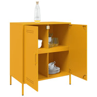 Credenza Giallo Senape 68x39x79 cm in Acciaio 842979