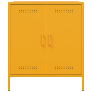 Credenza Giallo Senape 68x39x79 cm in Acciaio 842979