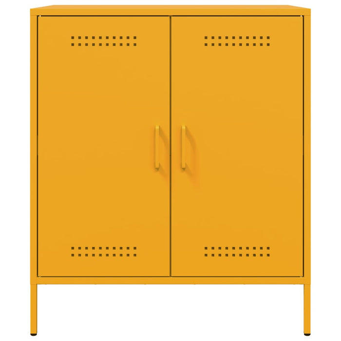 Credenza Giallo Senape 68x39x79 cm in Acciaio 842979