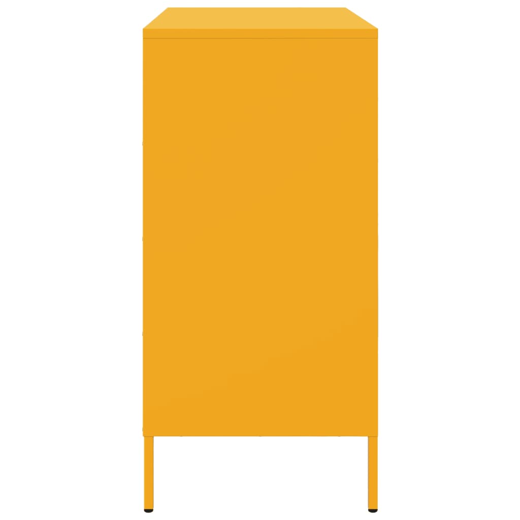 Credenza Giallo Senape 68x39x79 cm in Acciaio 842979