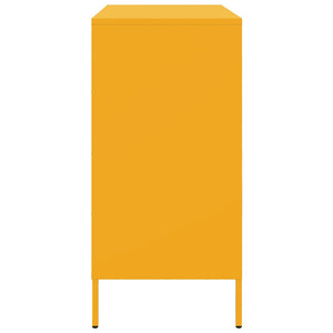 Credenza Giallo Senape 68x39x79 cm in Acciaio 842979
