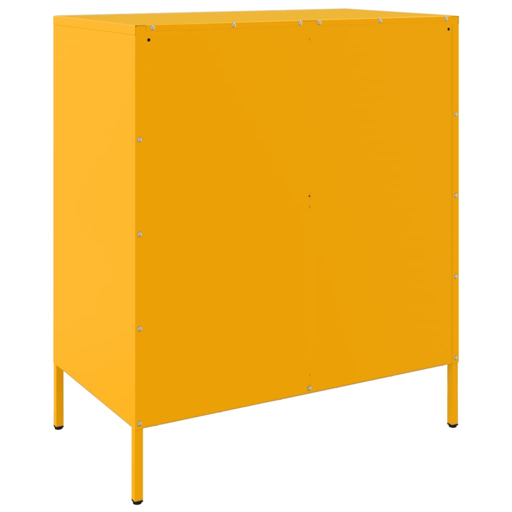 Credenza Giallo Senape 68x39x79 cm in Acciaio 842979