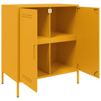 Credenza Giallo Senape 68x39x79 cm in Acciaio 842979