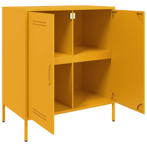 Credenza Giallo Senape 68x39x79 cm in Acciaio 842979