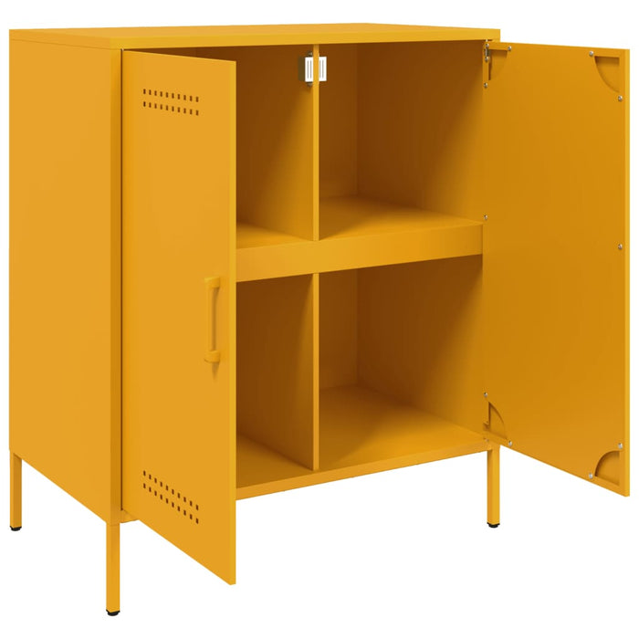 Credenza Giallo Senape 68x39x79 cm in Acciaio 842979