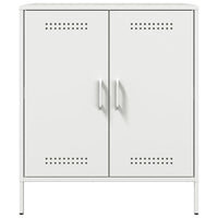 vidaXL Credenza Bianca 68x39x79 cm in Acciaio