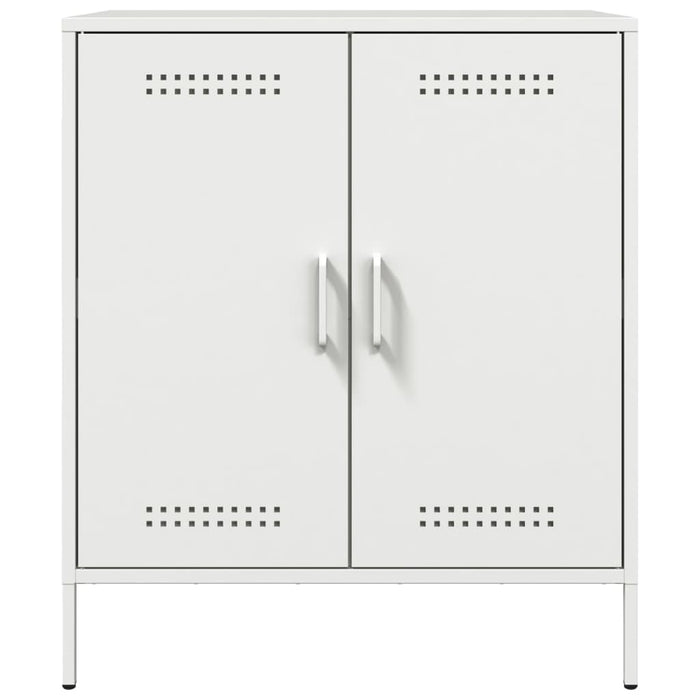 vidaXL Credenza Bianca 68x39x79 cm in Acciaio
