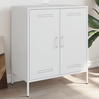 vidaXL Credenza Bianca 68x39x79 cm in Acciaio