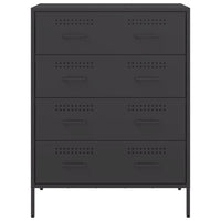 vidaXL Credenza Nera 68x39x89 cm in Acciaio