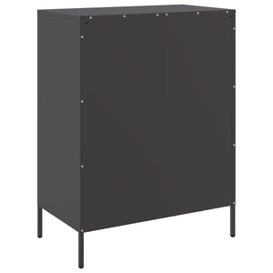 vidaXL Credenza Nera 68x39x89 cm in Acciaio