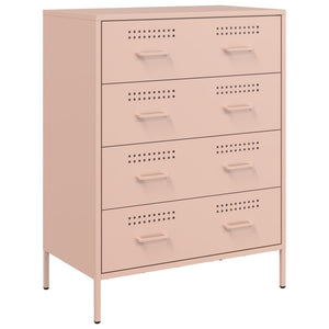 vidaXL Credenza Rosa 68x39x89 cm in Acciaio