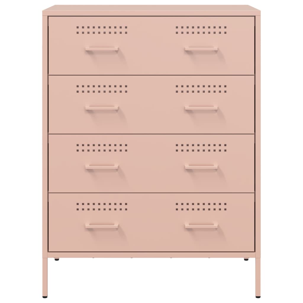 vidaXL Credenza Rosa 68x39x89 cm in Acciaio