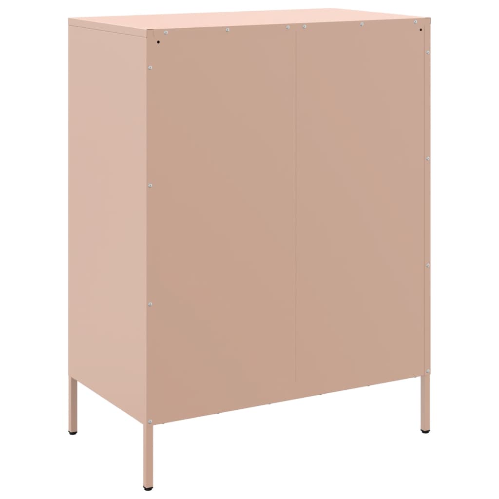 vidaXL Credenza Rosa 68x39x89 cm in Acciaio