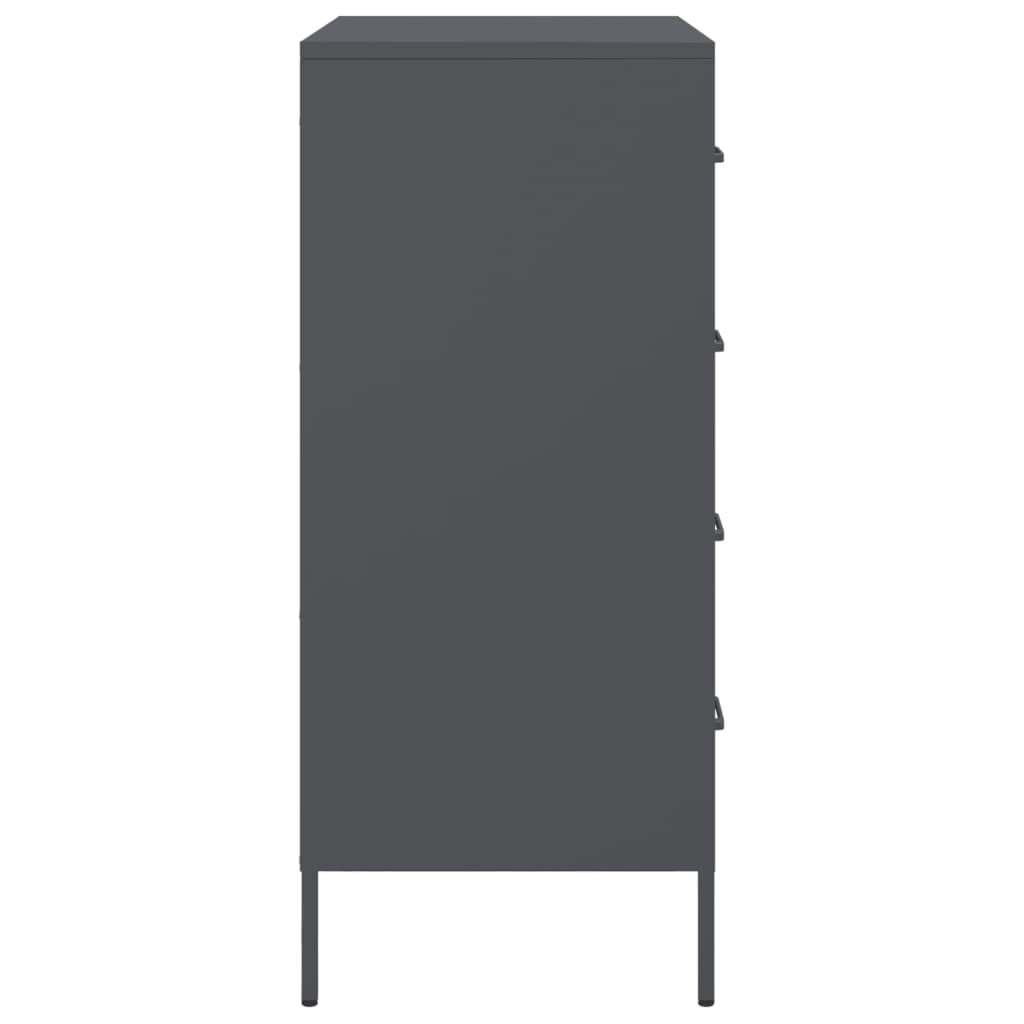 Credenza-Buffet-Armadio da cucina Antracite 68x39x89 cm in Acciaio