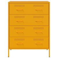 Credenza Giallo Senape 68x39x89 cm in Acciaio 842985
