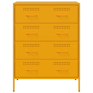 Credenza Giallo Senape 68x39x89 cm in Acciaio 842985