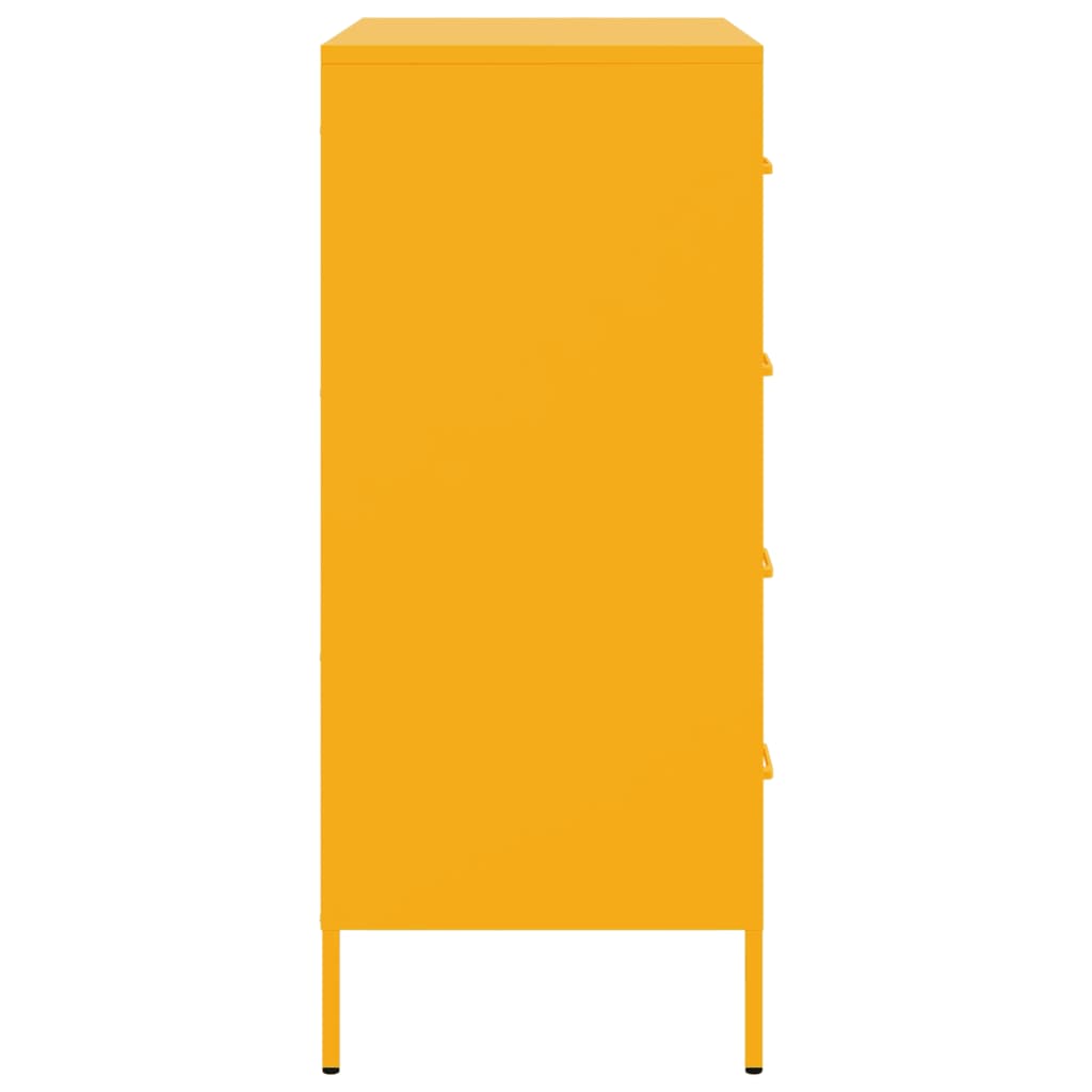 Credenza Giallo Senape 68x39x89 cm in Acciaio 842985