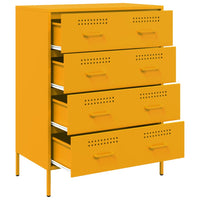 Credenza Giallo Senape 68x39x89 cm in Acciaio 842985