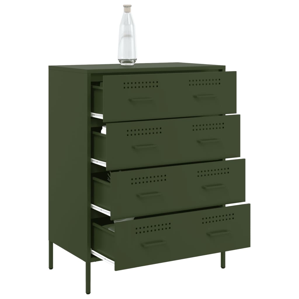 Credenza Verde Oliva 68x39x89 cm in Acciaio 842986