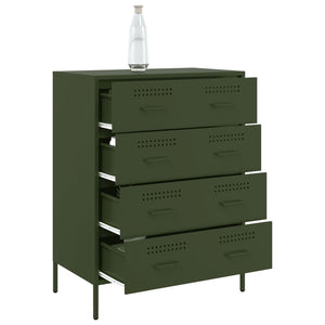 Credenza Verde Oliva 68x39x89 cm in Acciaio 842986