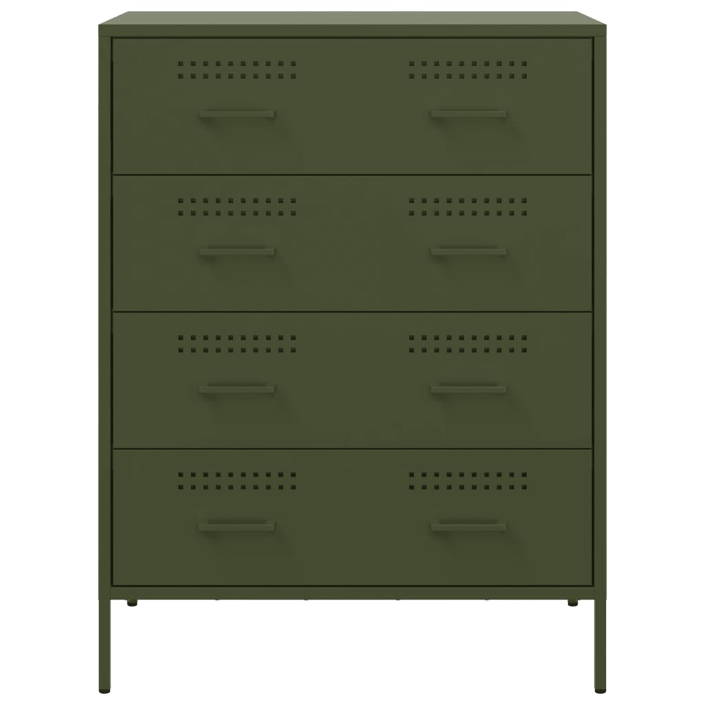 Credenza Verde Oliva 68x39x89 cm in Acciaio 842986