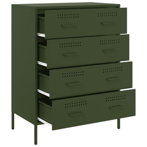 Credenza Verde Oliva 68x39x89 cm in Acciaio 842986