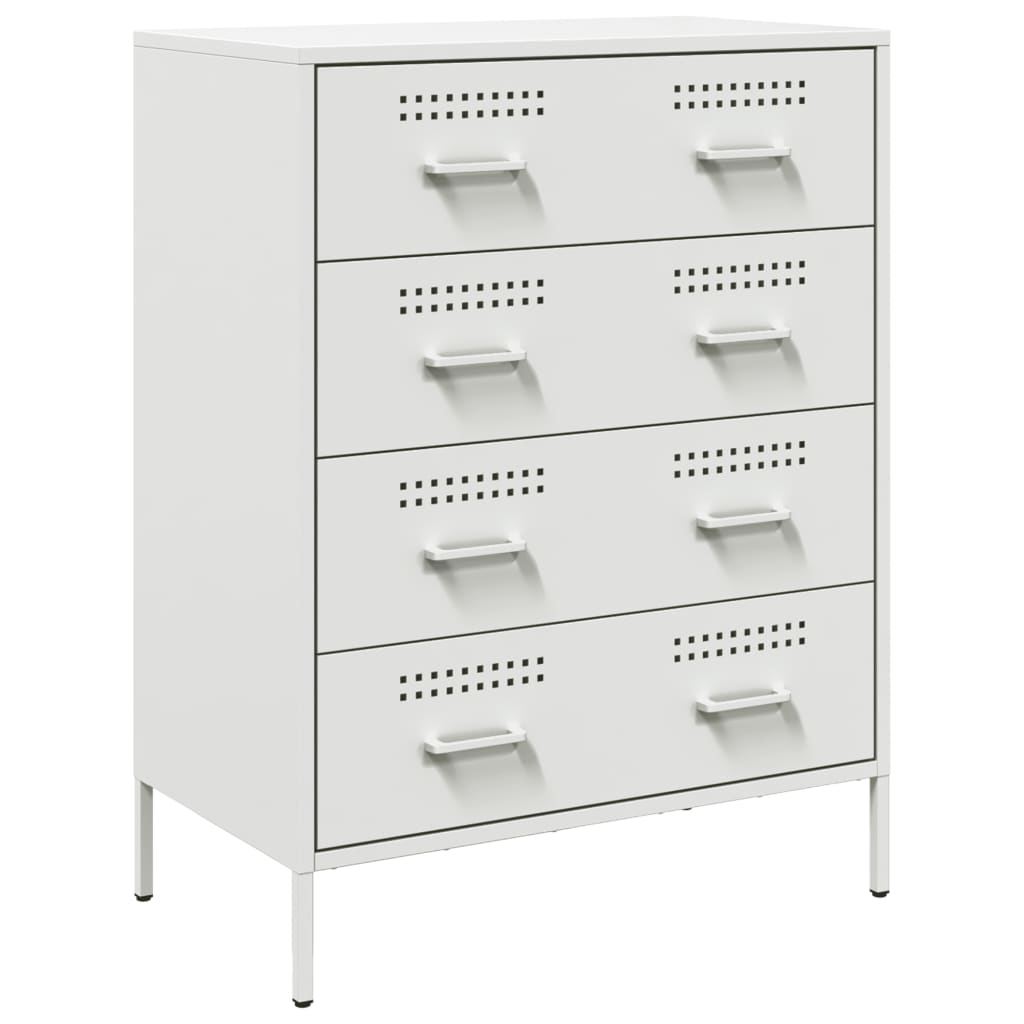 Credenza Bianca 68x39x89 cm in Acciaio 842987