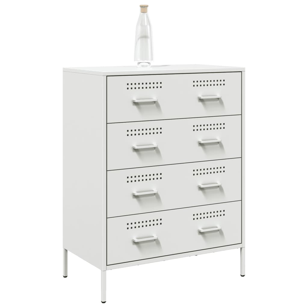 Credenza Bianca 68x39x89 cm in Acciaio 842987