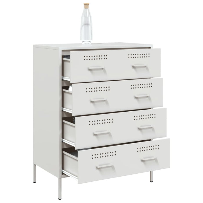Credenza-Buffet-Armadio da cucina Bianca 68x39x89 cm in Acciaio