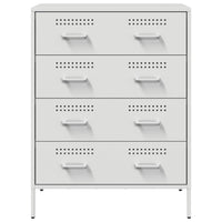 Credenza Bianca 68x39x89 cm in Acciaio