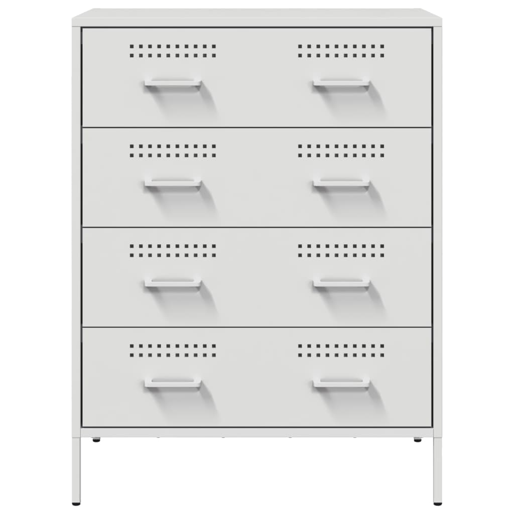 Credenza-Buffet-Armadio da cucina Bianca 68x39x89 cm in Acciaio